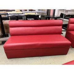 中古】三人掛けソファー ワインレッド 幅1450×奥行600×高さ720 座面高