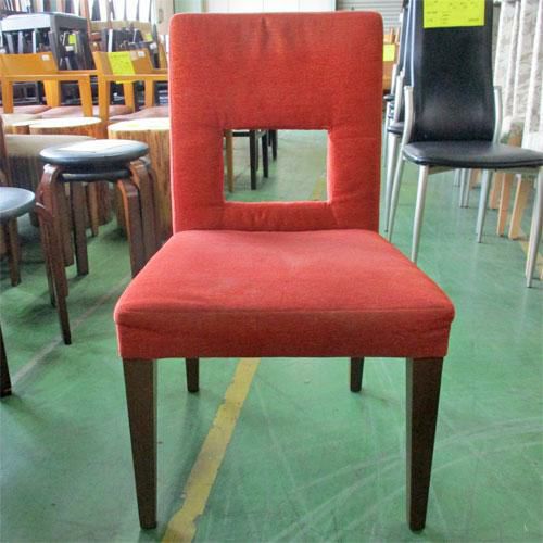 洋風イス 赤 背開き 幅480×奥行480×高さ730