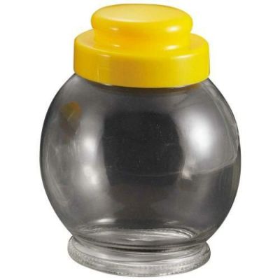 保存ビン ガラス製 地球型 イエロー 1.5L