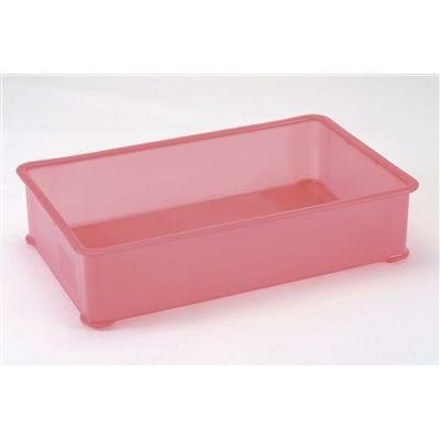 PP半透明カラー番重 B型 大 レッド(サンコー製) 【グループA】