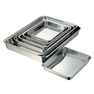 クローバー 18-8 浅型 角バット 18枚取