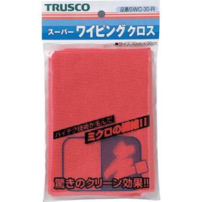 TRUSCO スーパーワイピングクロス 300mm×300mm 赤