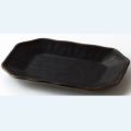 ☆柚子黒天目 八角多用皿
