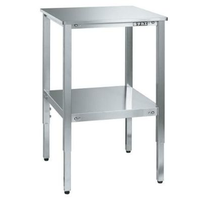 ステンレスサポートテーブル TSRT-500SU4/外寸：幅500×奥行500×高さ640～840mm