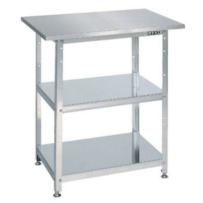 ステンレス一人用作業台(固定式) SU-075/外寸：幅750×奥行500×高さ790mm
