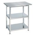 ステンレス一人用作業台(固定式) SU-075/外寸：幅750×奥行500×高さ790mm