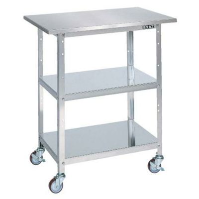ステンレス一人用作業台(移動式) SU-075BS/外寸：幅750×奥行500×高さ860mm