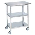 ステンレス一人用作業台(移動式) SU-075BS/外寸：幅750×奥行500×高さ860mm