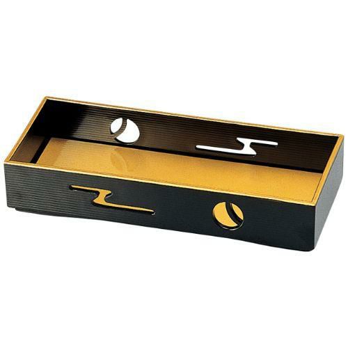 7.5寸千筋すかし箱 黒天金