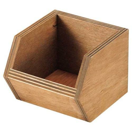 EBM 木製オーガナイザーボックスミニ ダークウォールナット塗装