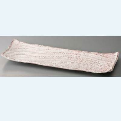 ☆紅粉引枯山水長角皿大