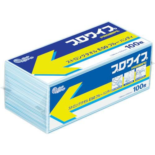 エリエール プロワイプストロングタオルE50ブルーハンディ 100枚×25パック入