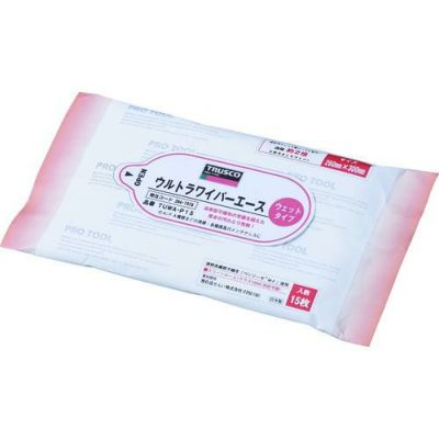 TRUSCO ウルトラワイパーエース ウエットタイプ パウチ15枚入