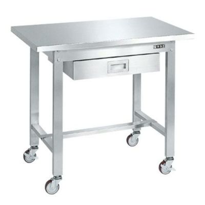 ステンレス作業台(移動式) SUS4A-096BN/外寸：幅900×奥行600×高さ802mm