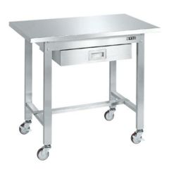 ステンレス作業台(移動式) SUS4A-096BN/外寸：幅900×奥行600×高さ802mm