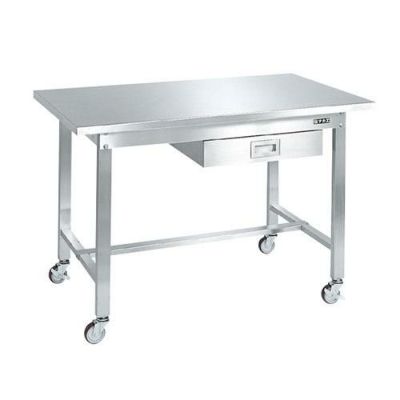 ステンレス作業台(移動式) SUS4A-127BN/外寸：幅1200×奥行750×高さ802mm