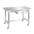 ステンレス作業台(移動式) SUS4A-127BN/外寸：幅1200×奥行750×高さ802mm