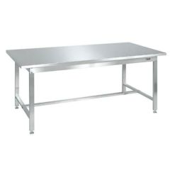 ステンレス作業台(ステンレスカブセ天板) SUS4-157HC/外寸：幅1500×奥行750×高さ740mm