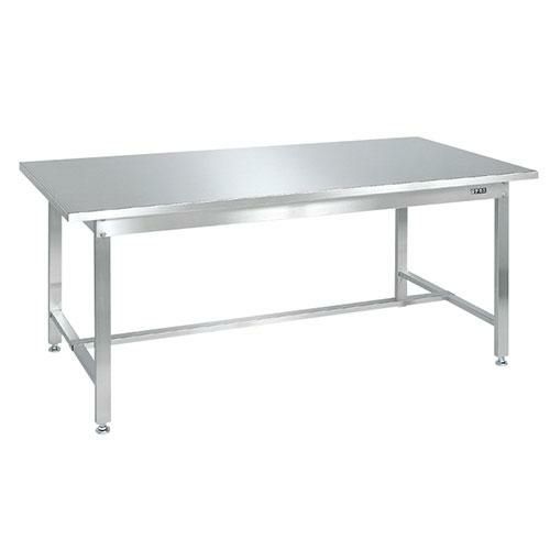 ステンレス作業台(ステンレスカブセ天板) SUS4-157HC/外寸：幅1500×奥行750×高さ740mm