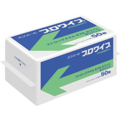 エリエール プロワイプストロングタオルE70 ホワイトポリパック