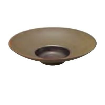 ワイドリムクーププレート 23.5cm_ブラウン