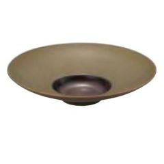 ワイドリムクーププレート 29cm_ブラウン