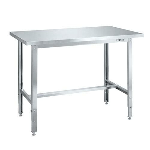 SUT4-096HCLC ステンレス高さ調整作業台(ステンレスカブセ天板) 幅900×奥行600×高さ700～900mm