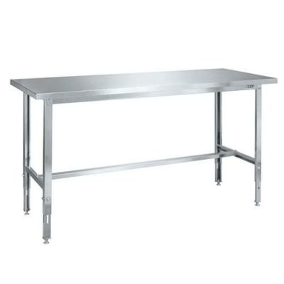ステンレス高さ調整作業台(ステンレスカブセ天板) SUT4-187HCLC/外寸：幅1800×奥行750×高さ700～900mm