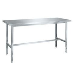 ステンレス高さ調整作業台(ステンレスカブセ天板) SUT4-187HCLC/外寸：幅1800×奥行750×高さ700～900mm