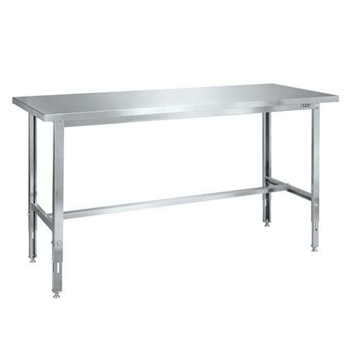 ステンレス高さ調整作業台(ステンレスカブセ天板) SUT4-187HCLC/外寸：幅1800×奥行750×高さ700～900mm