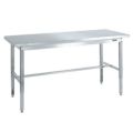 ステンレス高さ調整作業台(ステンレスカブセ天板仕様) SUT4-187HC/外寸：幅1800×奥行750×高さ700～900mm