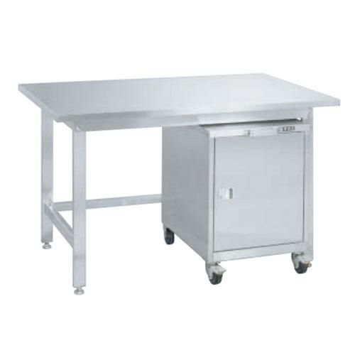 ステンレス作業台キャビネットワゴン(SS-FC)付 SUS3-127FC/外寸：幅1200×奥行750×高さ740mm