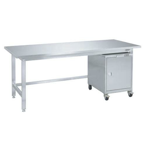 SUS3-187FC ステンレス作業台キャビネットワゴン(SS-FC)付 幅1800×奥行750×高さ740mm