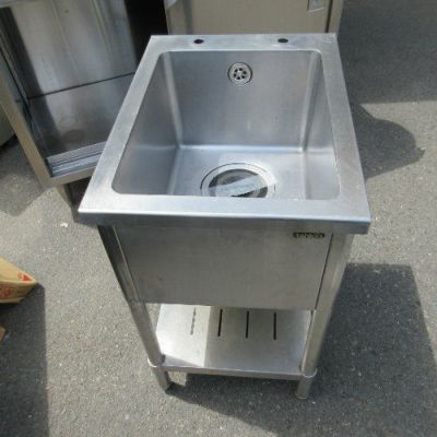 中古】一槽シンク BGなし タニコー 幅450×奥行600×高さ780 【送料別途