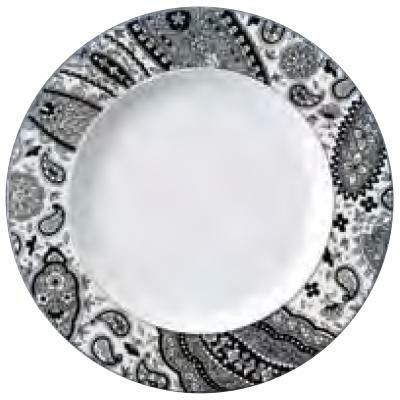 トッカータ・ペイズリー プレート 28cm ブラック /グループS
