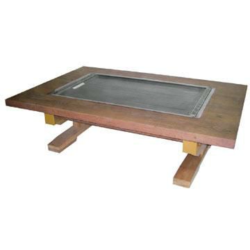 伊東金属 お好み焼きテーブル 幅1500×奥行800×高さ330 [IM-5150HM]【保証なし】