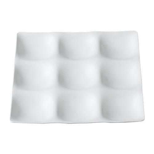 角プレート 九つ仕切り 白 /業務用/小物送料