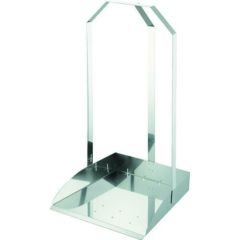 TRUSCO オールステンレスチリトリ 三ツ手チリトリ 水切り穴付