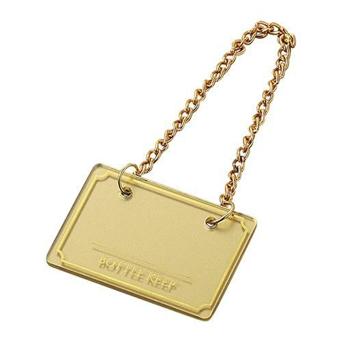 ボトルタグ 長角 ゴールド/10枚