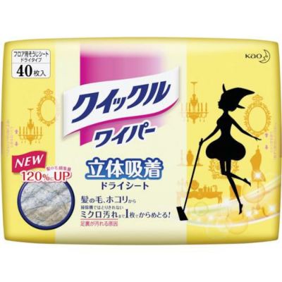 Kao クイックルワイパー 立体吸着ドライシート 40枚入