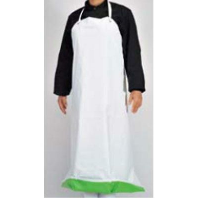 抗菌前掛ガードロン 共紐 L 白/緑