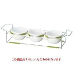 ワイヤースタンドセット with ボール12cm (磁器)_オレンジ