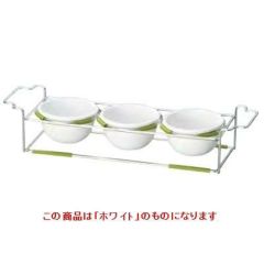 ワイヤースタンドセット with ボール12cm (磁器)_ホワイト