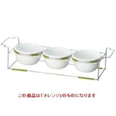 ワイヤースタンドセット with ボール15cm (磁器)_オレンジ