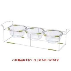 ワイヤースタンドセット with ボール18cm (ガラス)_ホワイト