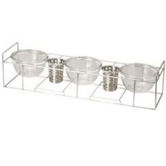 ワイヤースタンドセット with ボール24cm (ガラス)/ホルダー付_ホワイト