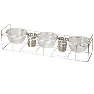 ワイヤースタンドセット with ボール24cm (ガラス)/ホルダー付_ホワイト