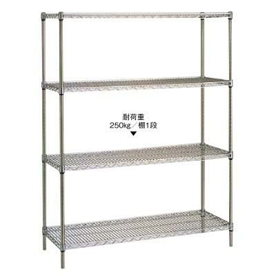 シェルフ【スーパーエレクターシェルフ セット P2200 4段 SS-1520】 SSシリーズ/ 幅1518×奥行307×高さ2197