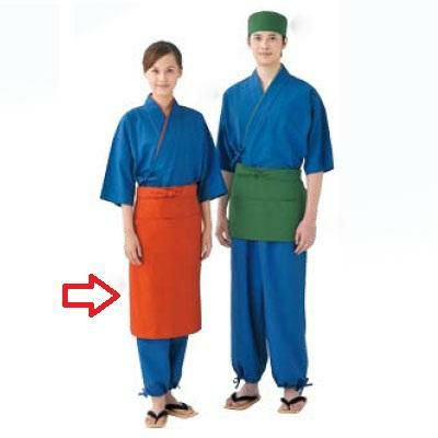 ミドル前掛 ET3462-3 橙 レギュラー