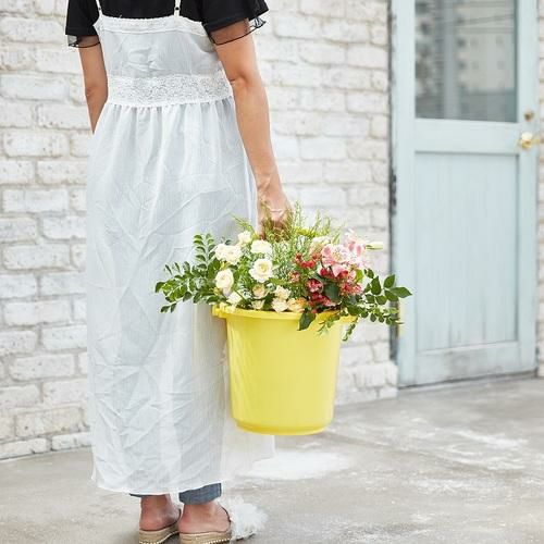 TRUSCO PPカラーバケツ 10L 黄